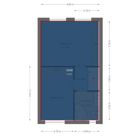 Floorplan - Amerhof 5, 1316 CH Almere